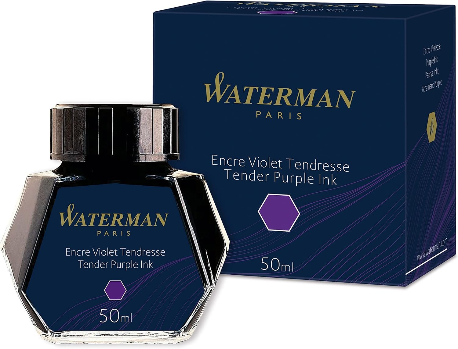 Waterman Tender Purple Fountain Pen Ink Premium Quality 50ml Bottle 1.69 Fl Oz...