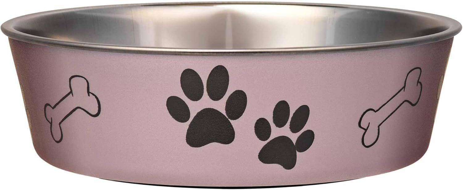Loving Pets Bella Dog Bowls- Stainless Steel Dog & Cat Bowls - Spill Proof Dog...