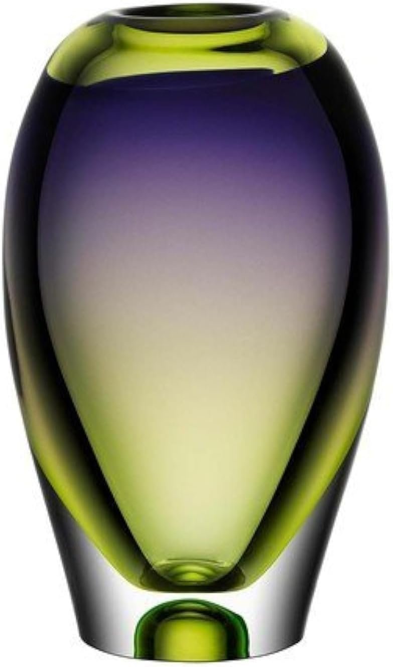 Kosta Boda 7041117 10-1/4-Inch Vision Vase, Green and Purple