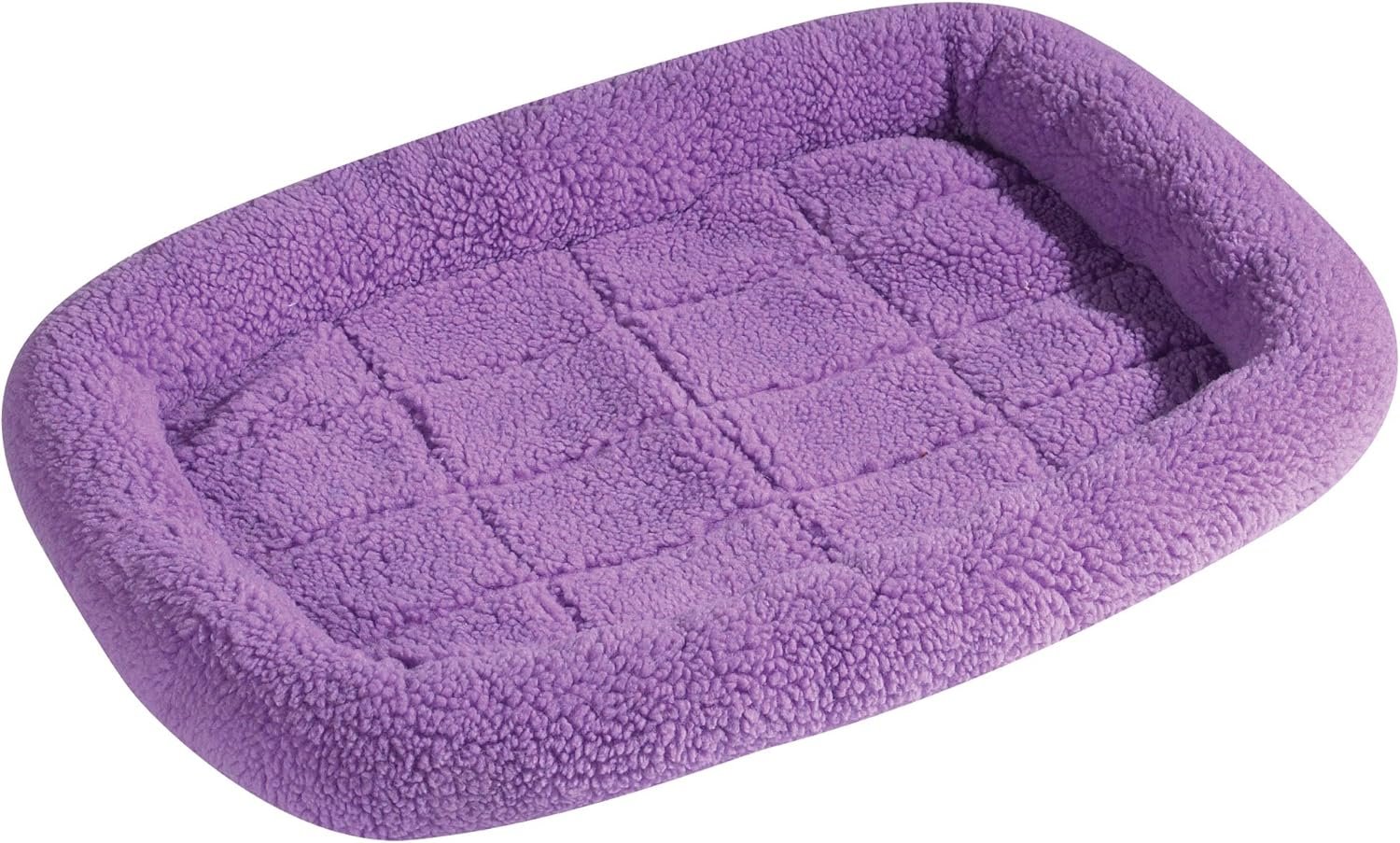 Slumber Pet Sherpa Crate Pet Bed with Bumper-Style Cushioning for Comfort in...