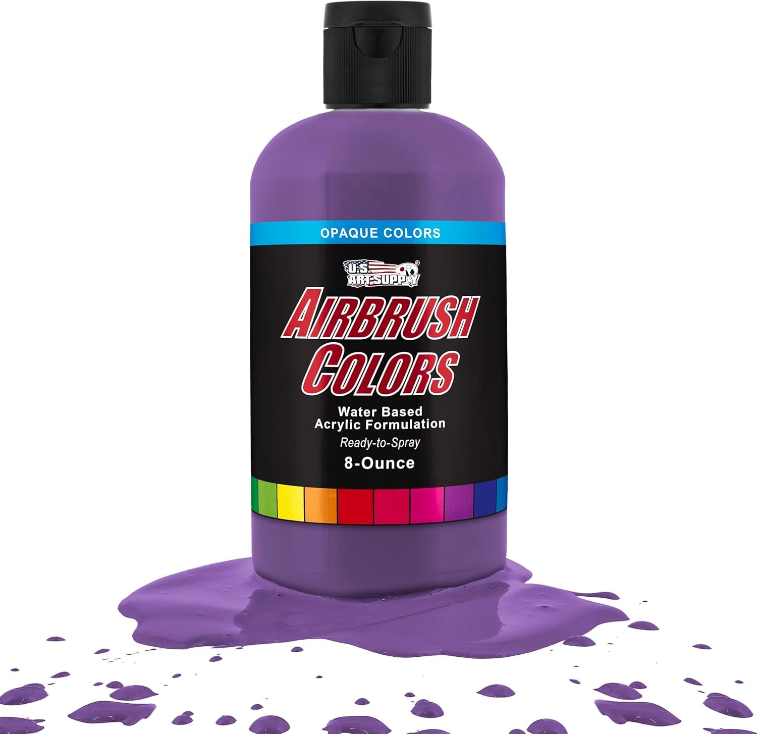 U.S. Art Supply Opaque Deep Purple Acrylic Special Effects Airbrush Paint - 8oz...