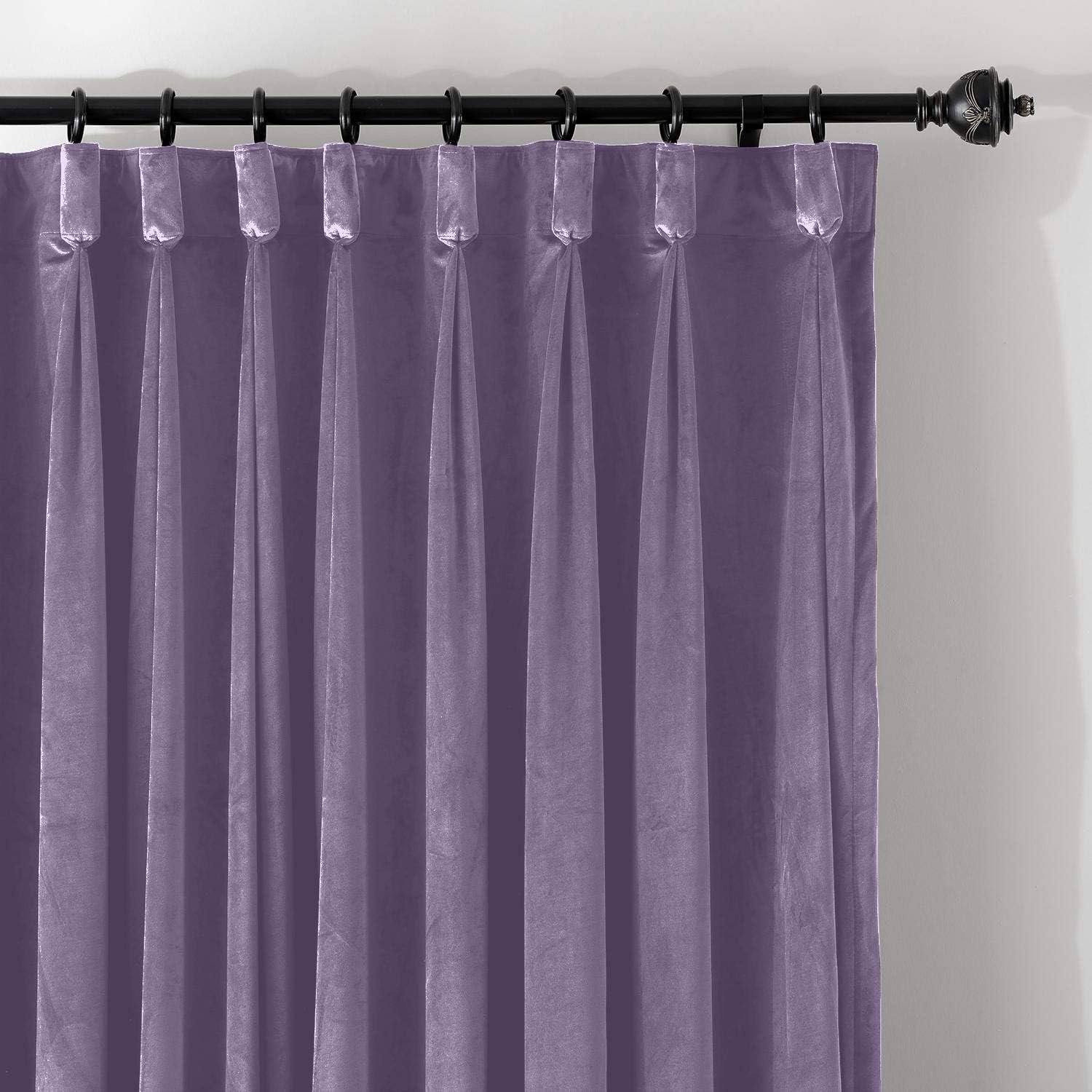 ChadMade Goblet 120W x 96L Blackout Lined Velvet Curtain Drapery Panel for...
