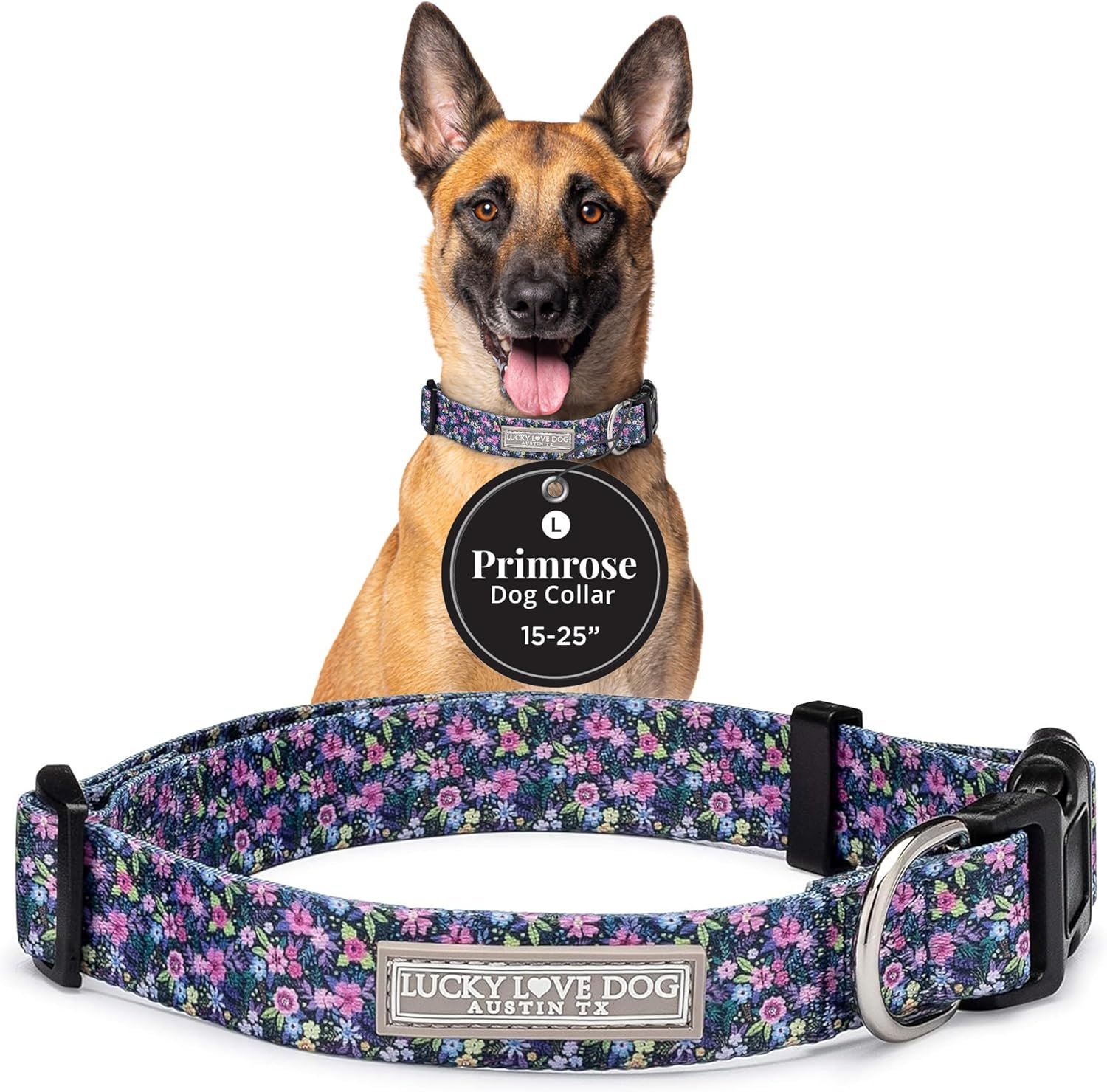 Lucky Love Dog - Adjustable Dog Collar with Easy Click Buckle for Large Ones,...