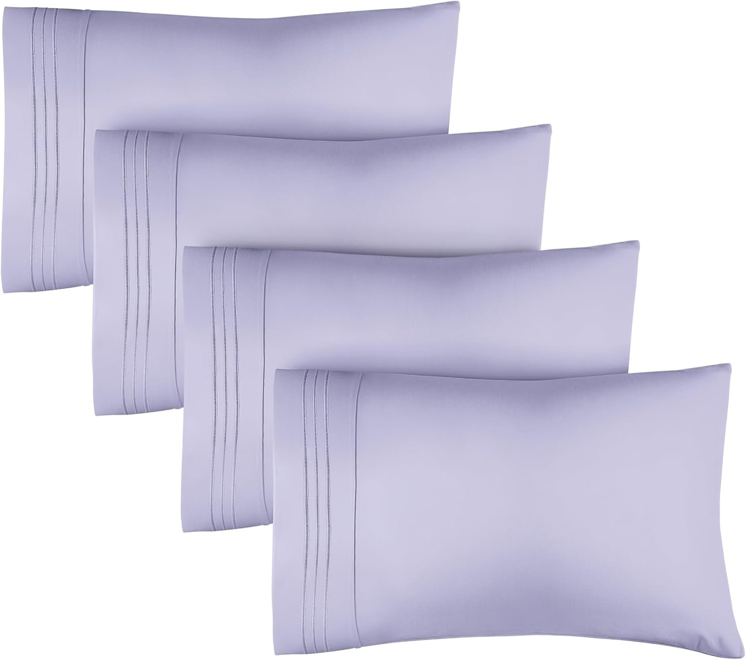 Queen Pillow Cases Set of 4 - Ultra Soft Hotel Quality Pillowcase Covers -...