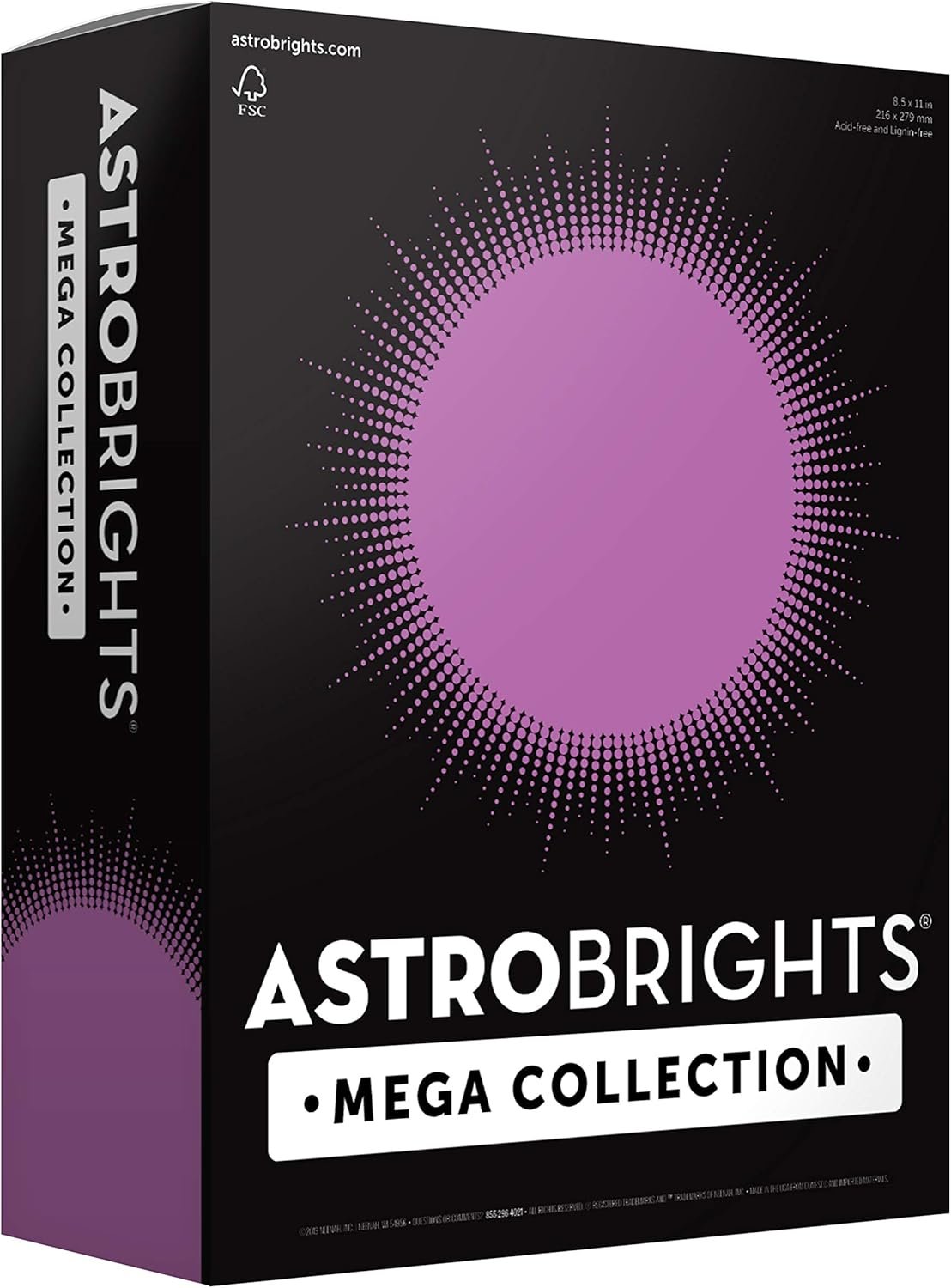 Astrobrights Mega Collection Colored Paper, 8 ½ x 11, 24 lb/89 gsm, Bright...