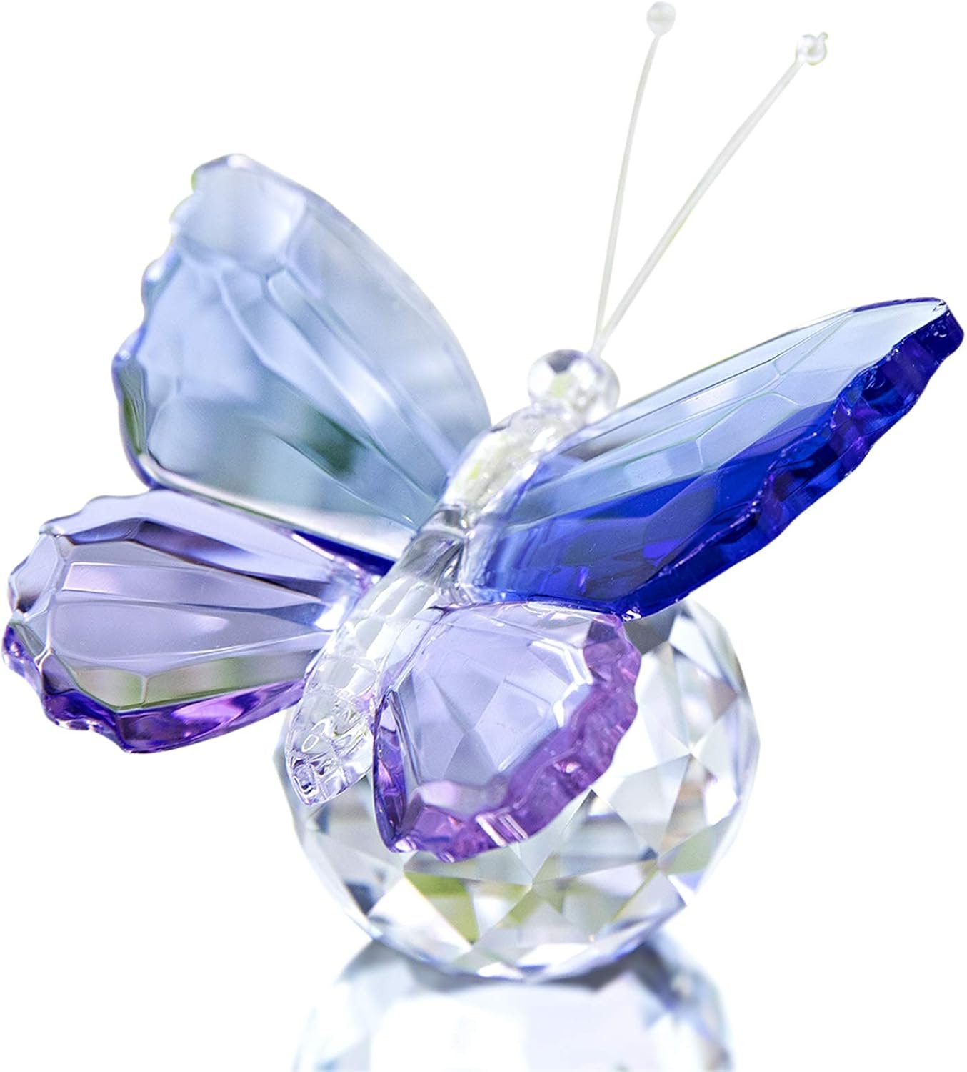 H&D HYALINE & DORA Crystal Cut Butterfly Animal Ornament Decoration for Office...