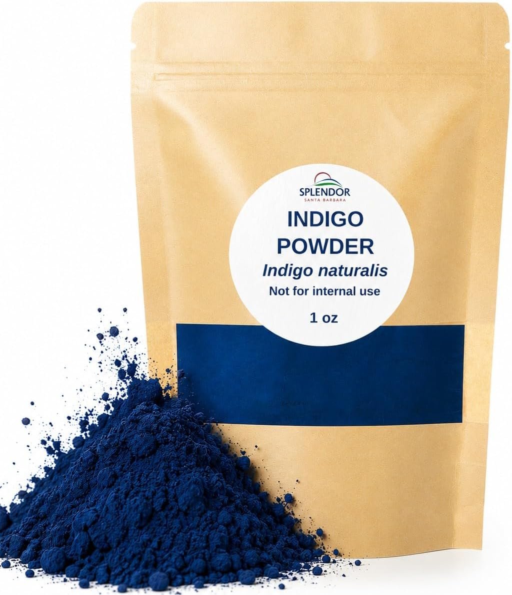 Indigo Powder - 1 oz - Natural Indigo Blue Powder Dye for Soapmaking & Textiles...