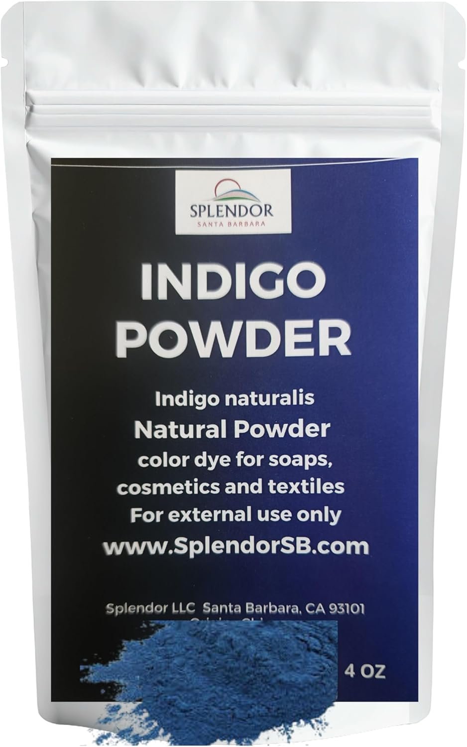Indigo Powder - 4 oz - Natural Indigo Blue Powder Dye for Soapmaking & Textiles...