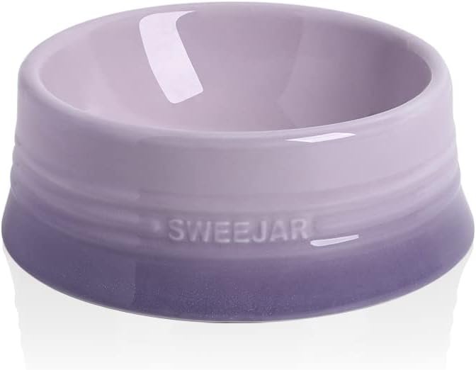 Sweejar Gradient Dog Bowl, Ceramic Dog Food Dish for Medium Dogs and Cat,...