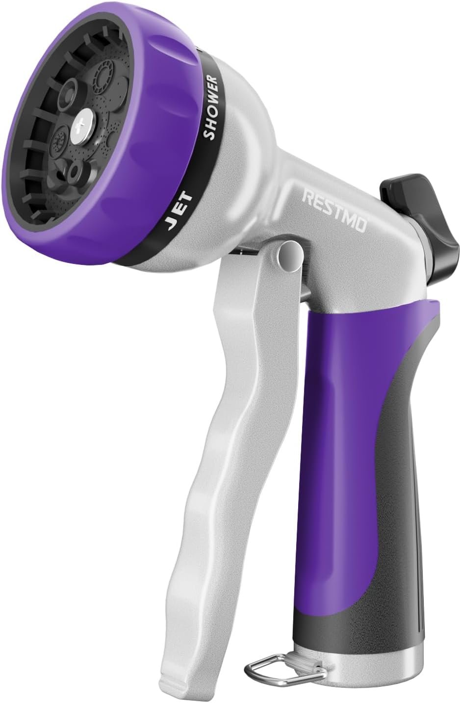 RESTMO Garden Hose Nozzle, Heavy Duty Metal Water Hose Nozzle with 7 Adjustable...