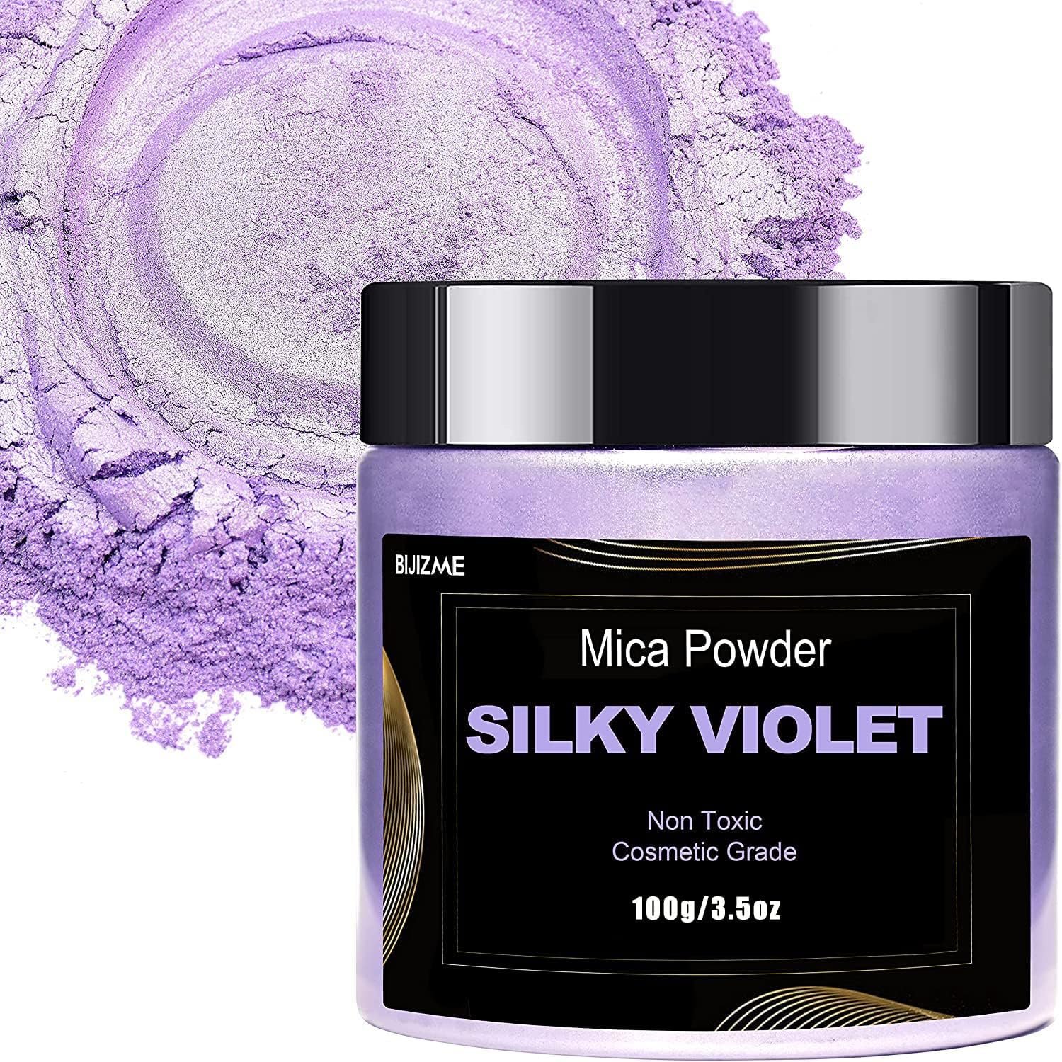Violet Mica Powder Pigment (100g) -Cosmetic Grade Metallic Mica Powder for...