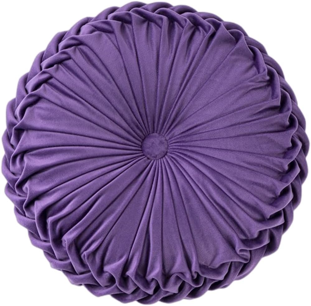 Baiyuruodie Round Velvet Pillow, Sofa Bed Bedroom Decorative Throw Pillow...