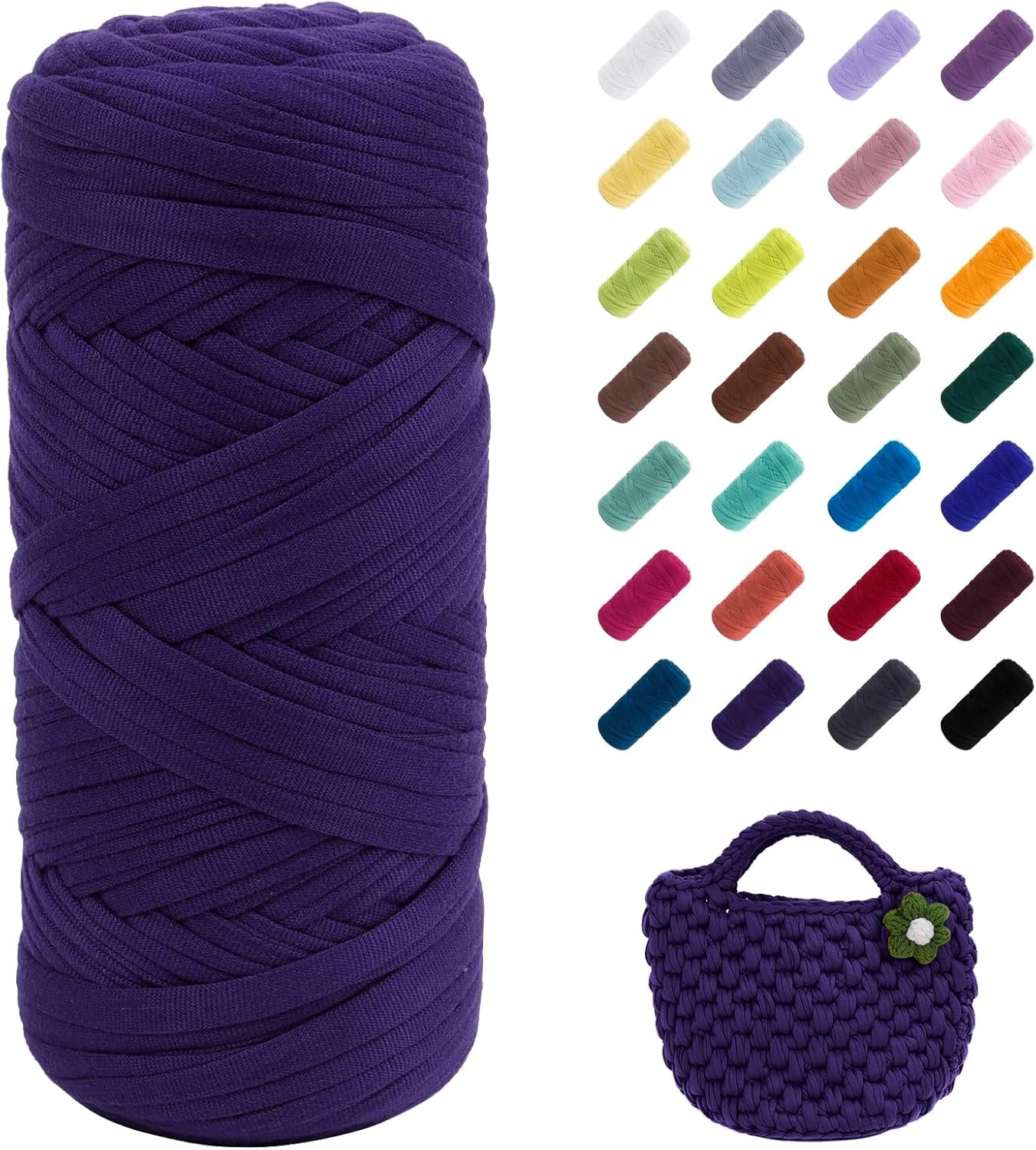 JeogYong T-Shirt Yarn, 200g/196ft Elastic Fabric Cloth Knitting T Shirt Yarn,...