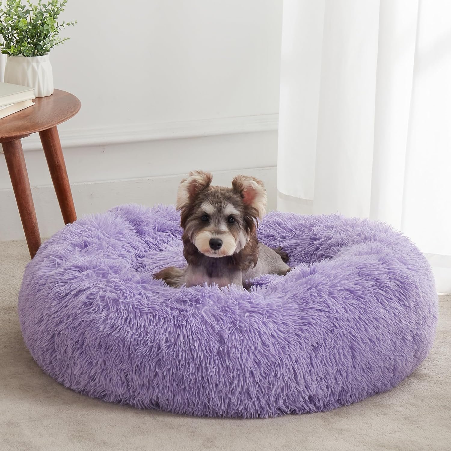 WESTERN HOME WH Calming Dog Bed & Cat Bed, Anti-Anxiety Donut Dog Cuddler Bed,...