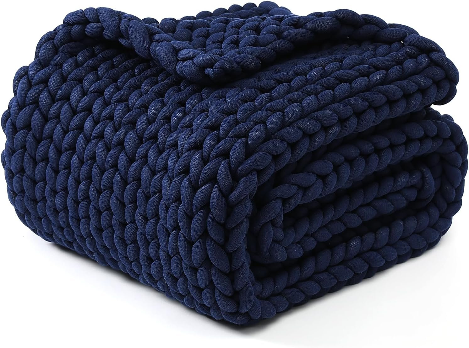 YnM Chunky Throw Blanket, Medium-Weight, Hand Knitted, Skin Friendly,...