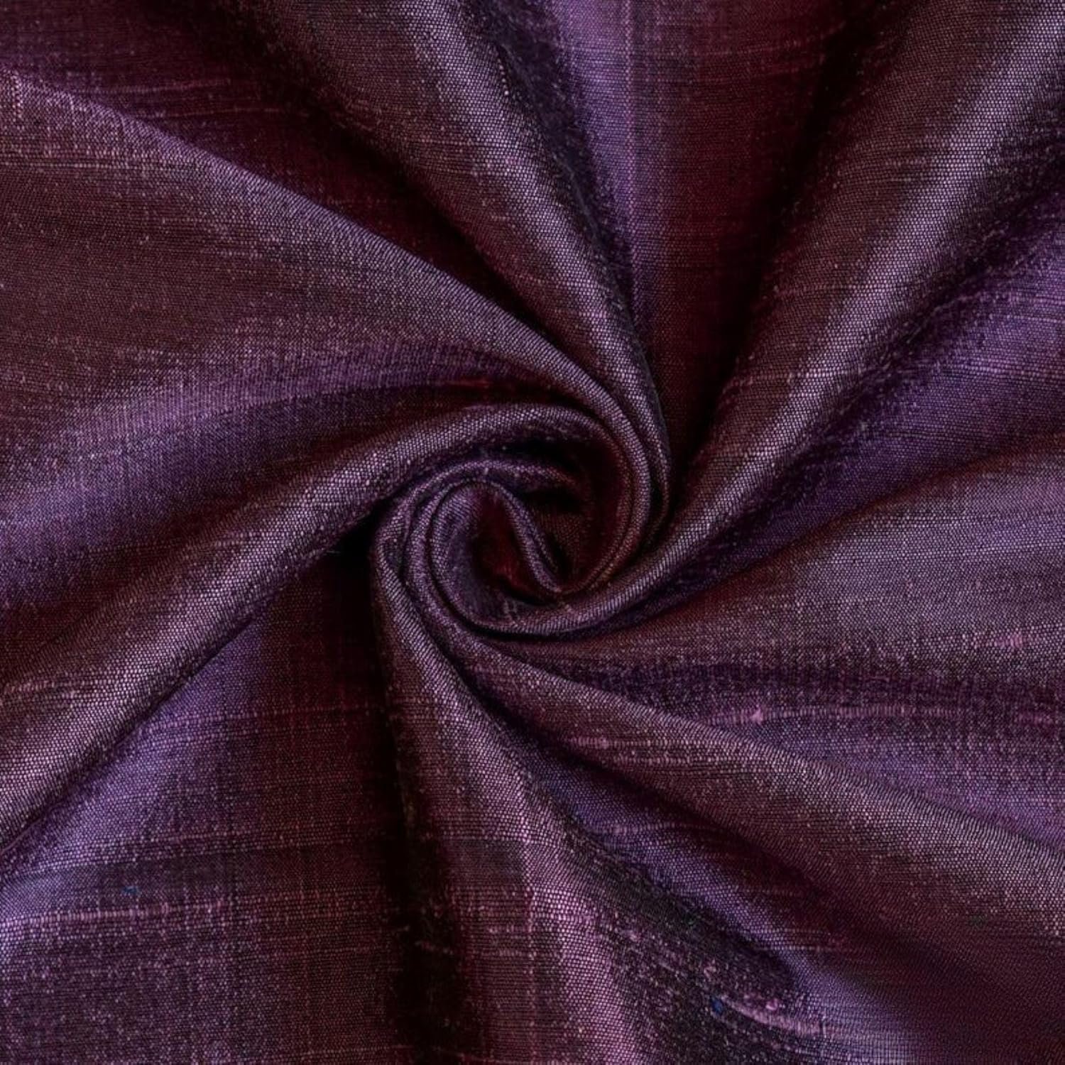 Fabric Mart Direct Dark Wine Silk Dupioni Fabric By The Yard, 15 Continuous...
