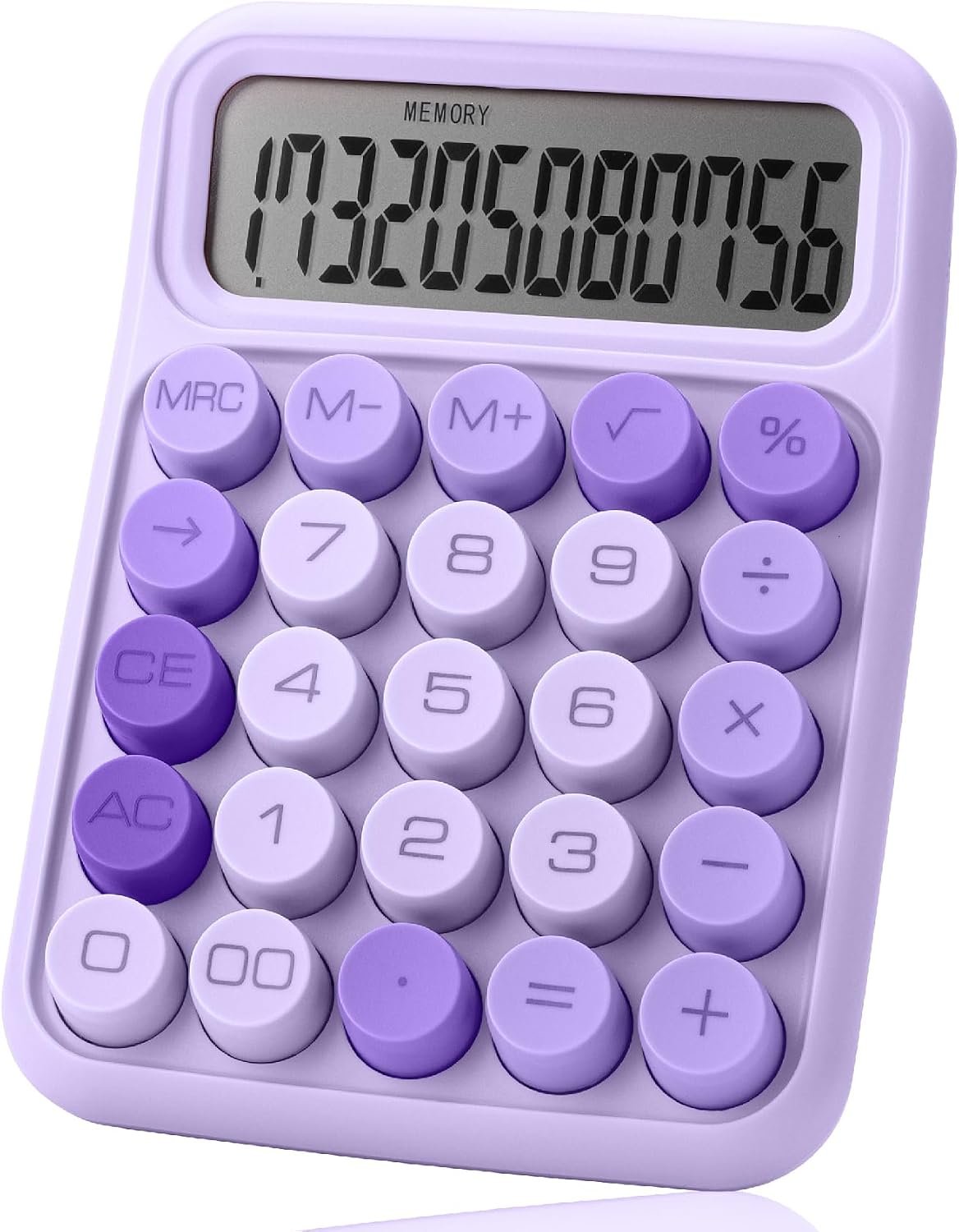 Mr. Pen- Mechanical Switch Calculator, 12 Digit Large LCD Display | Purple with...