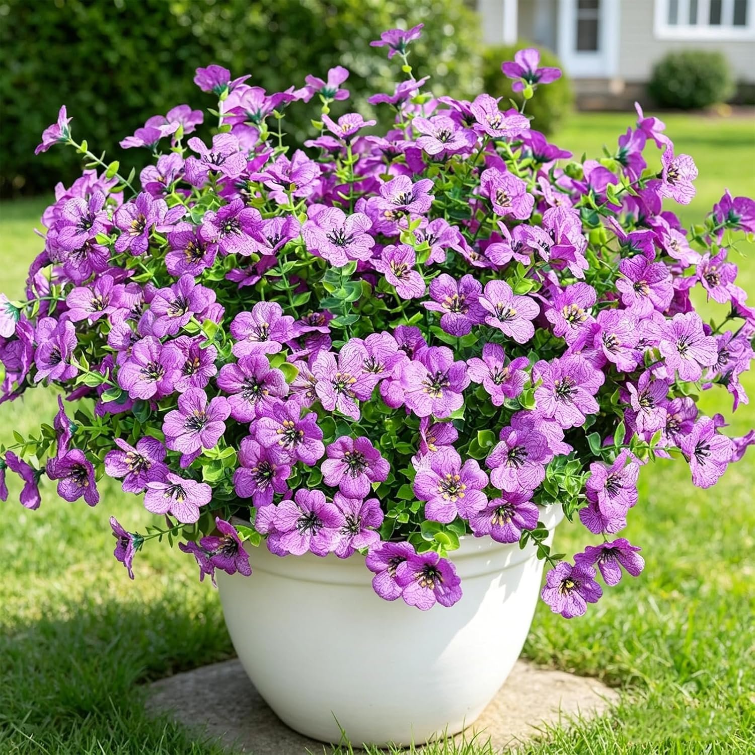 Elyum Artificial Flowers for Outdoors, 9 Bundles Artificial Plants & Flowers...