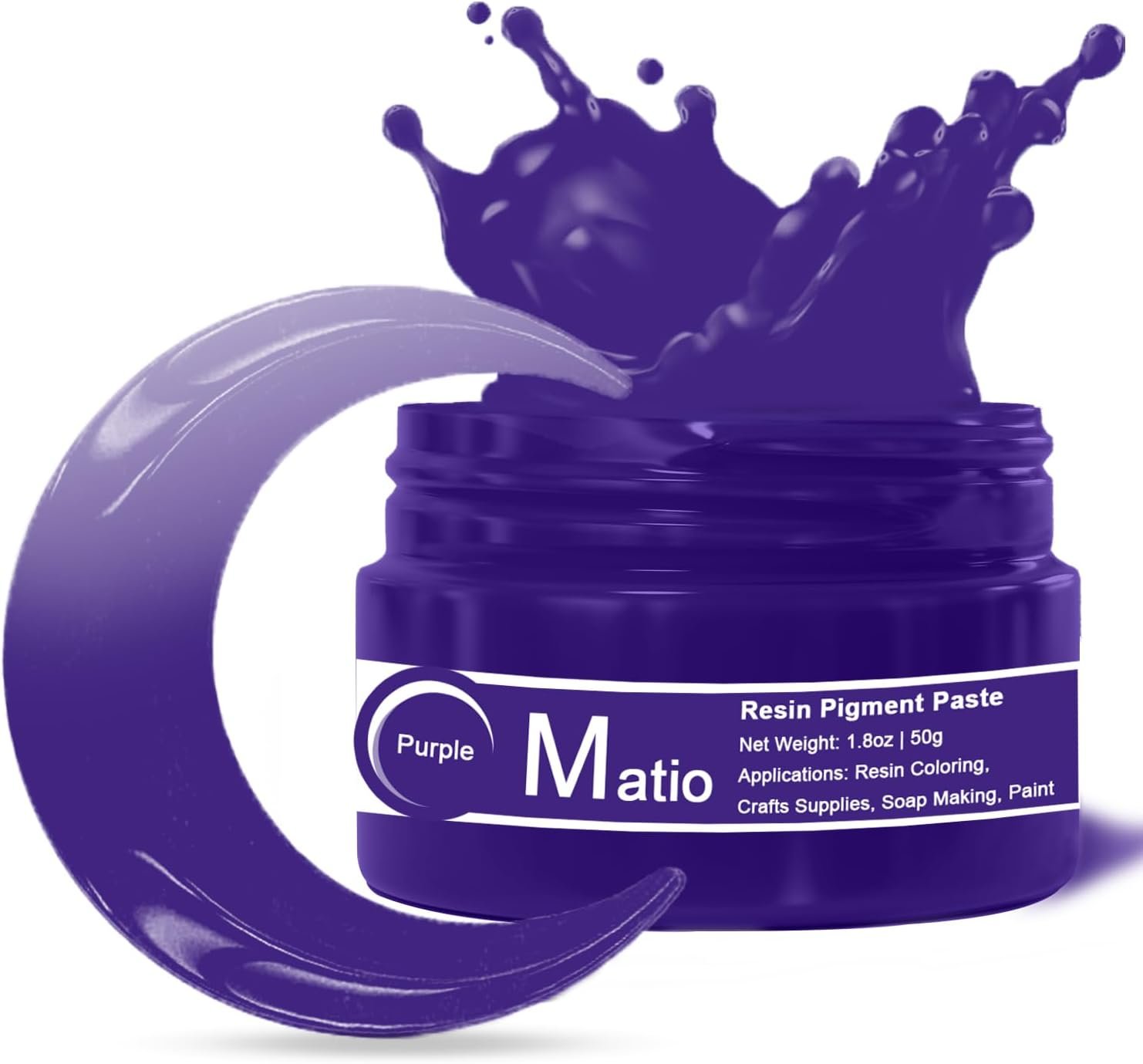 Matio Purple Resin Pigment Paste, 1.8oz/50g Resin Color Pigment Dye Opaque Tint...