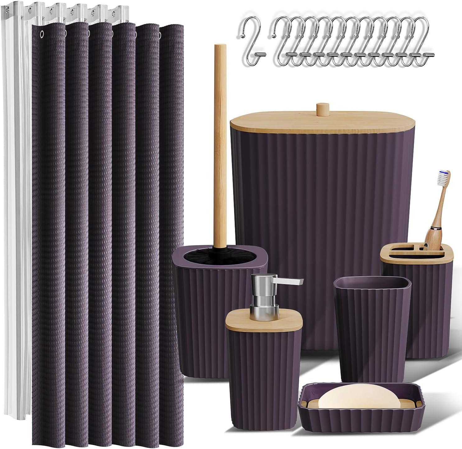 Clara Clark Bathroom Accessories Set - Bathroom Set, Bathroom Accessory Set,...