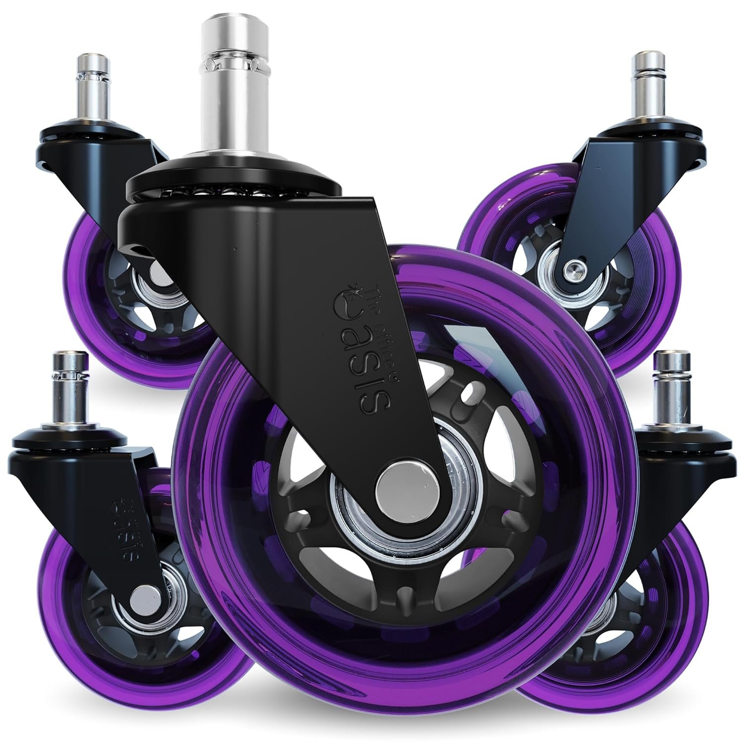 The Office Oasis Original Roller Style Office Chair Wheels (As Seen On PBS) -...