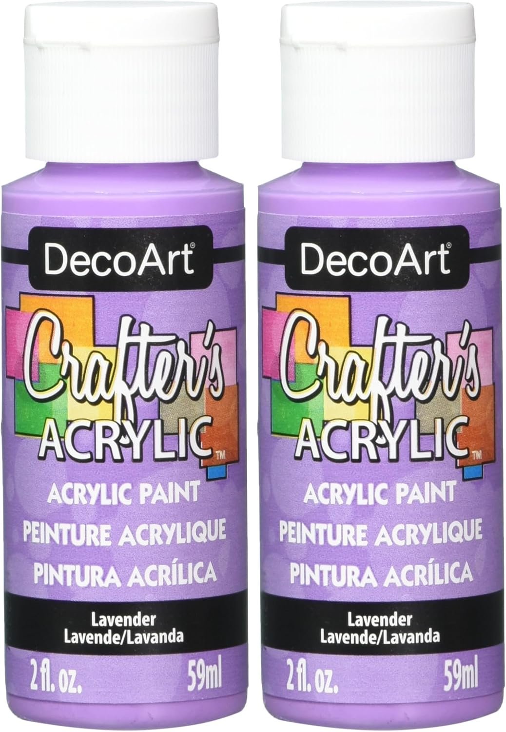 DecoArt Crafter's Acrylic Paint, 2-Ounce, Lavender (Pack of 2)