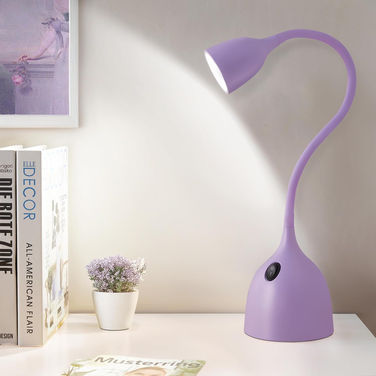 EJIAXIN Gooseneck Desk Lamp 360° LED Flexible Reading Light Small Desk Lamps...