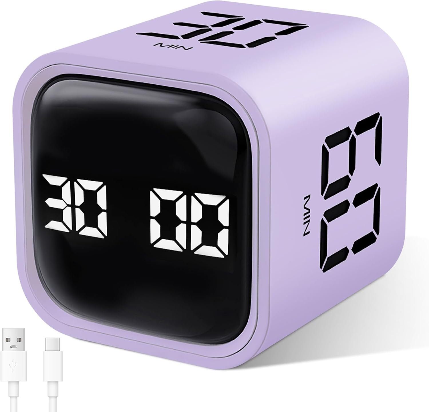 GuDoQi Multi-Function Cube Timer, 5/10/30/60 Min & Custom Count Down, Included...