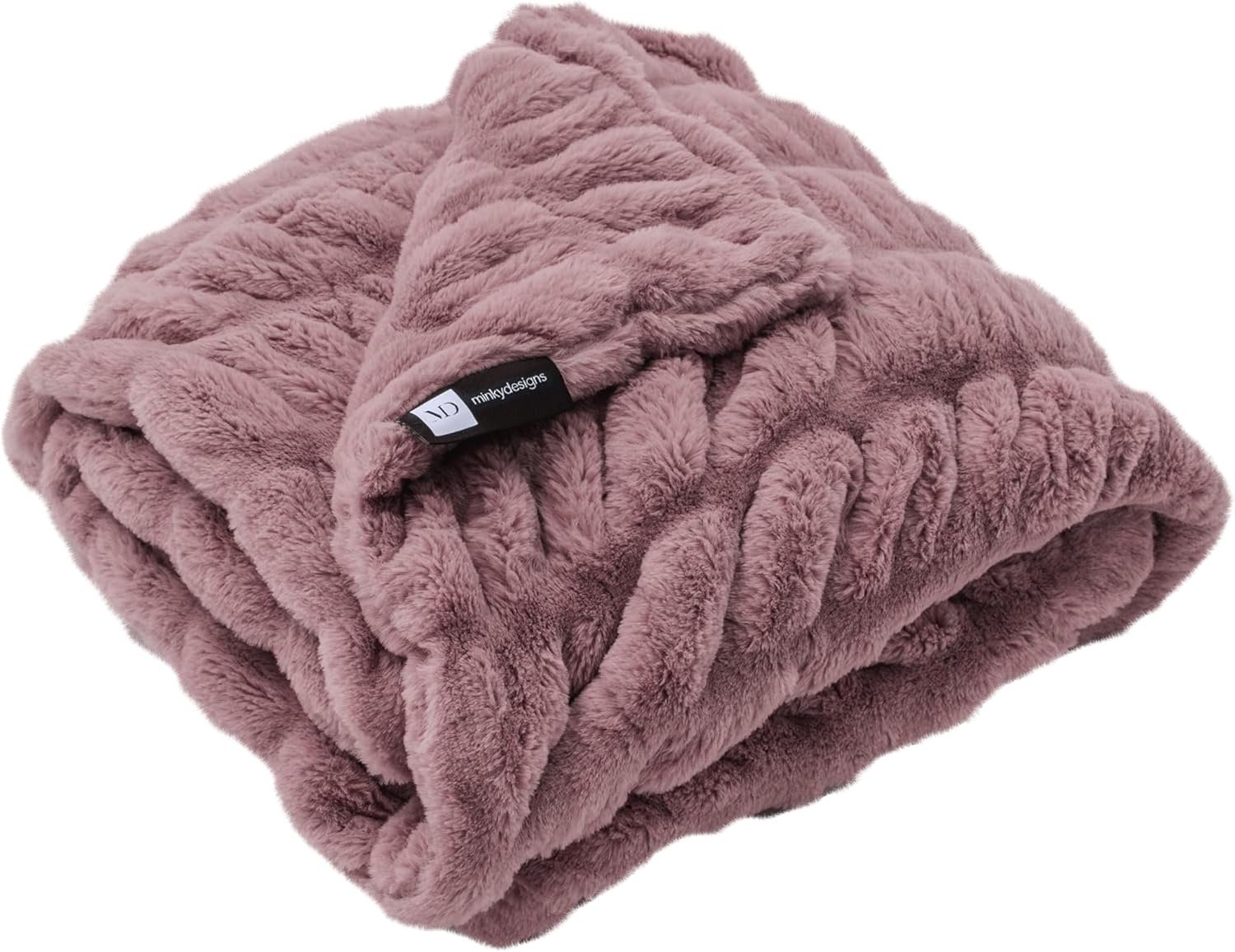 Minky Designs Violet Dream Minky Blanket – Ultra Soft Faux Fur Throw Blanket...