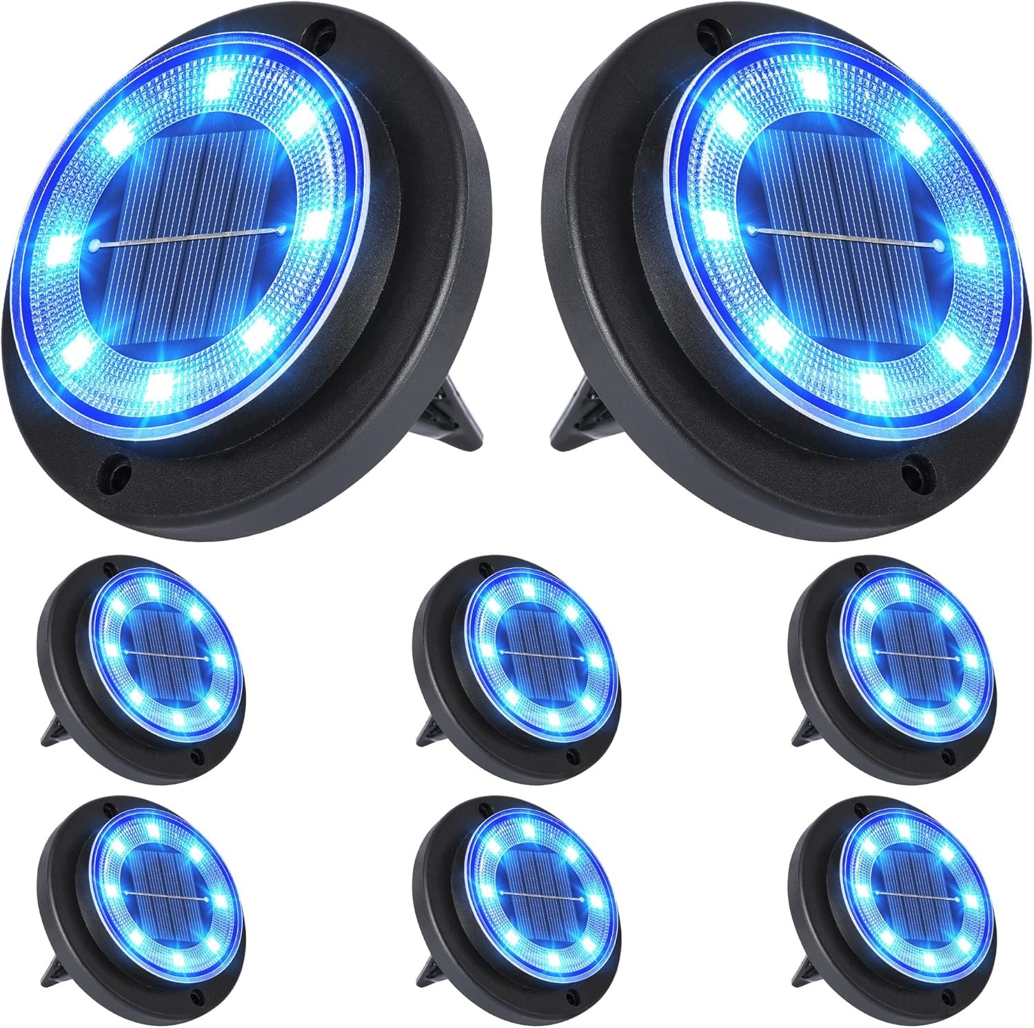 Flacchi Solar Lights Outdoor Waterproof - 2-in-1 Solar Powered Ground Lights...
