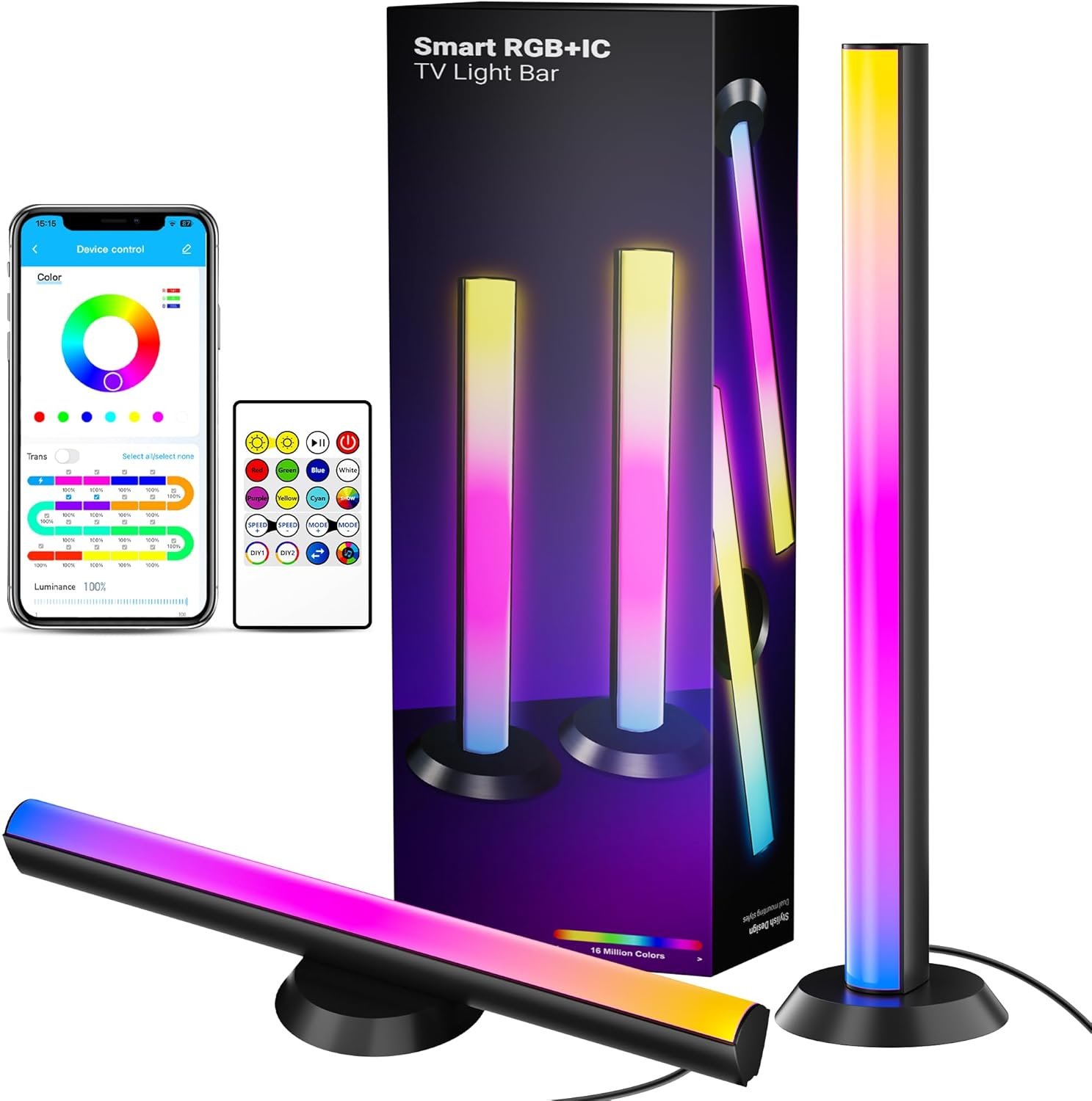 TJOY Smart Light Bars, Gaming Lights for Desk, 14 Inches, RGB Light Bar, TV...