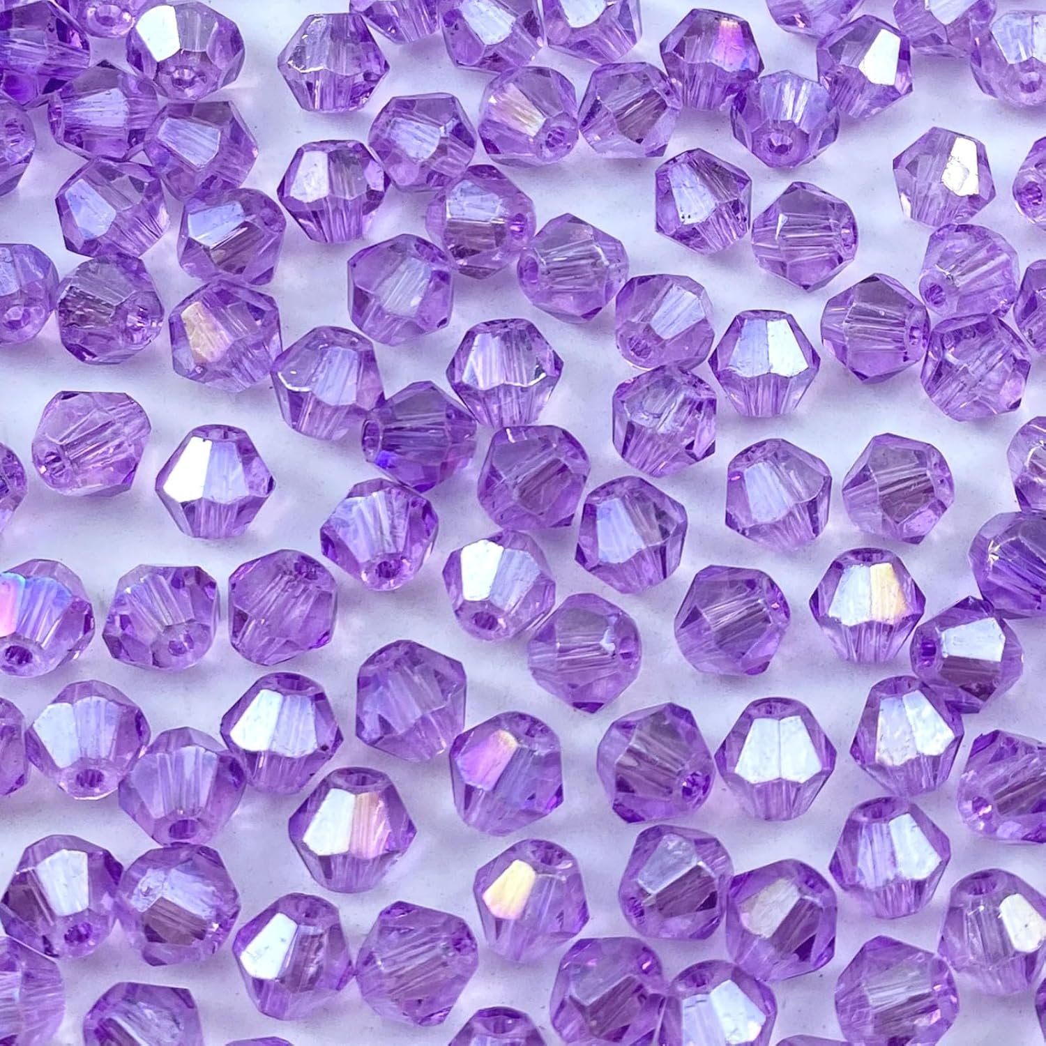 400pcs 4mm Bicone Crystal Glass Beads Loose Spacer Beads Faceted Craft Beads...
