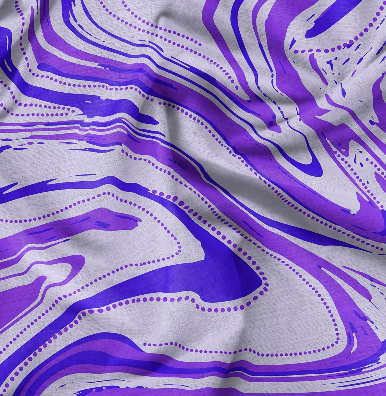Soimoi Luxurious 58" Wide Purple - Abstract Printed, Cotton Jersey Fabric -...