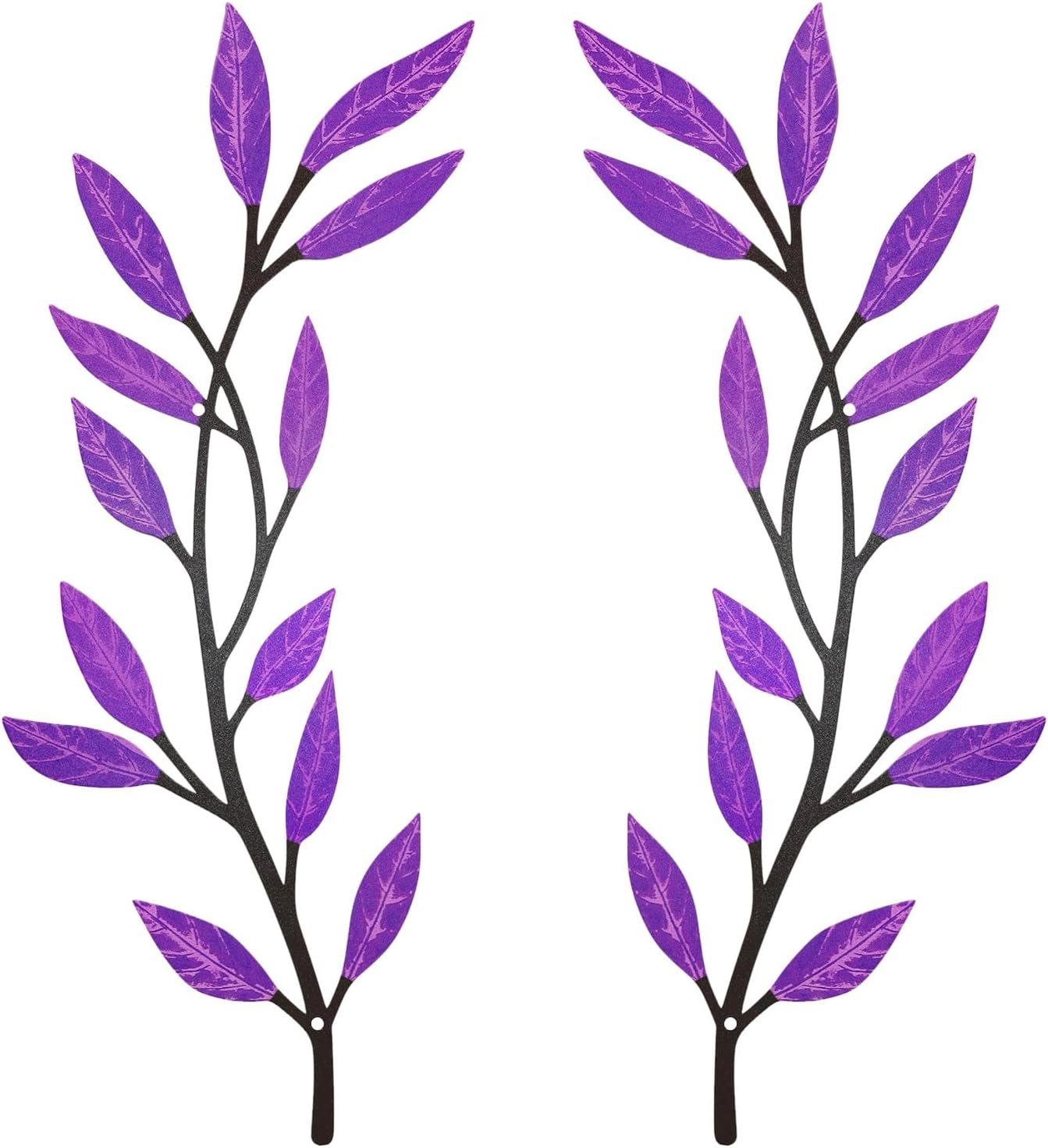 AHYS Metal Tree Leaf Wall Decor 2 PCS Rustic Vine Branch Leaf Wall Art for...