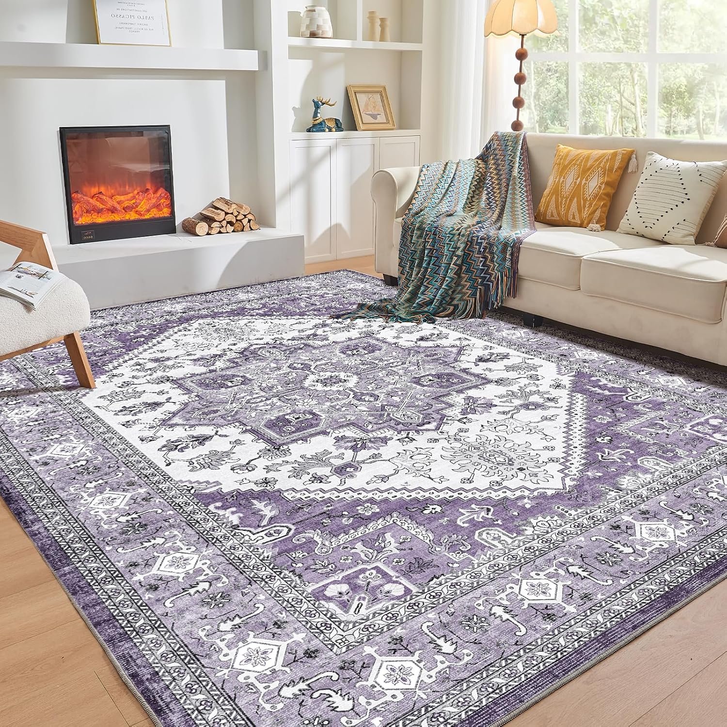 OPPODREAM Soft 10x14 Area Rugs, Washable Rugs 10x14 with Non Slip Backing,...