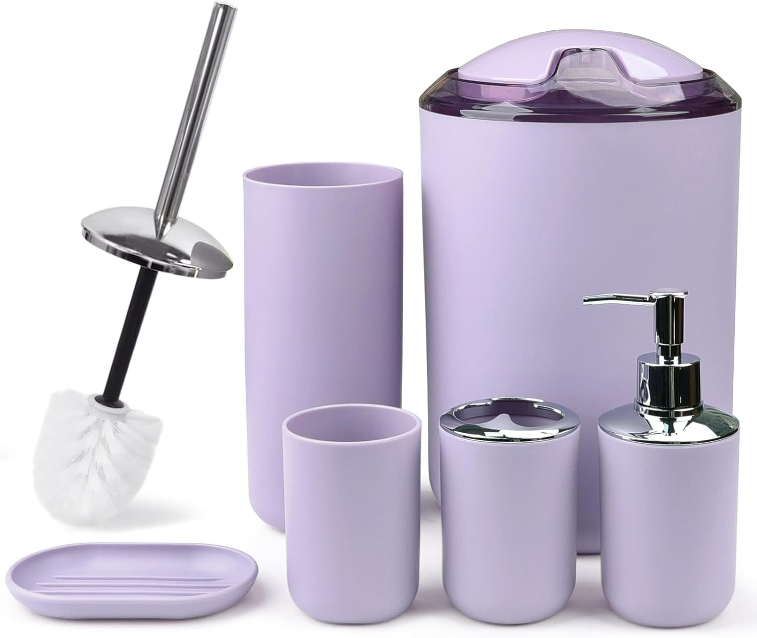 CERBIOR Bathroom Accessories Set 6 Piece Bath Ensemble Includes Soap Dispenser,...