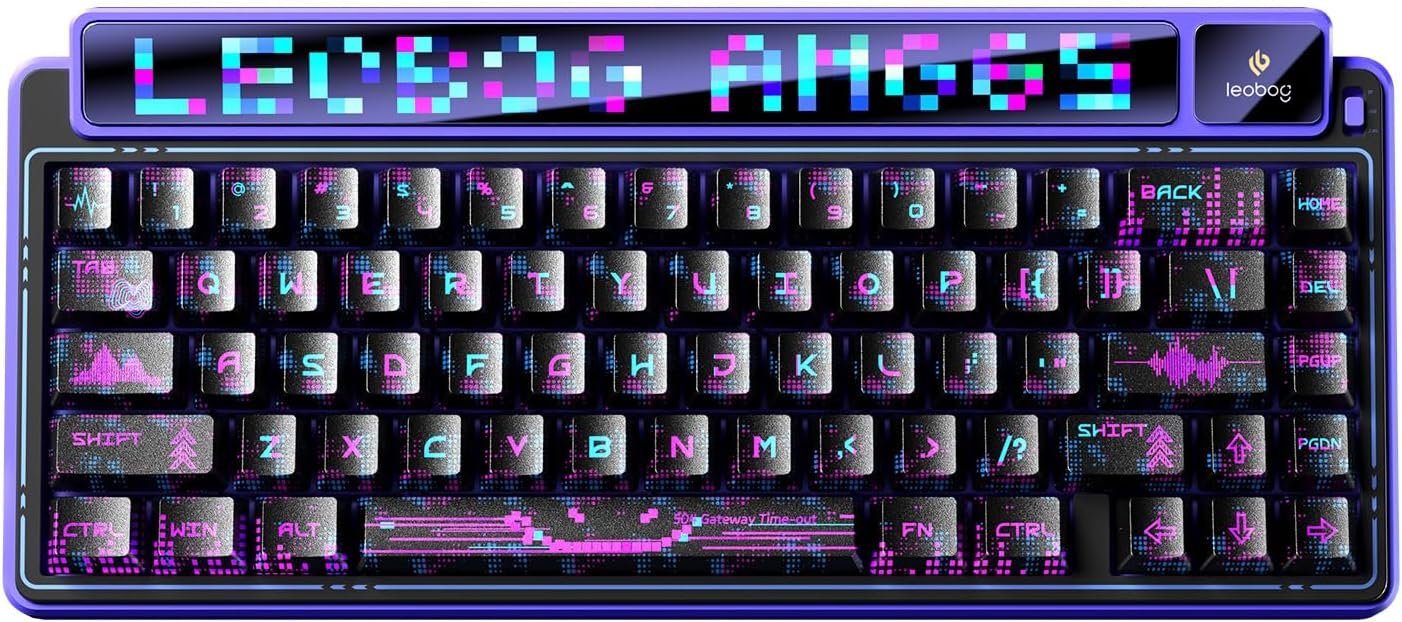 x Aula AMG65 Mechanical Gaming Keyboard with Dual Screen, 65% Wireless Small...
