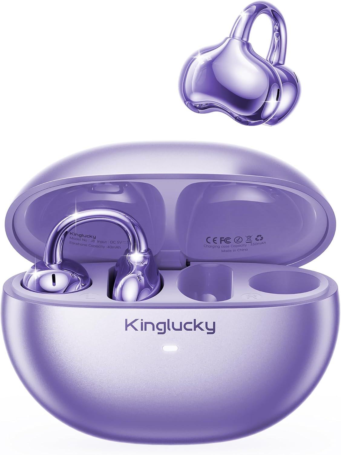 Kinglucky Upgraded Clip-On Earbuds Comfortable fit & Crystal-clear Sound, 40H...