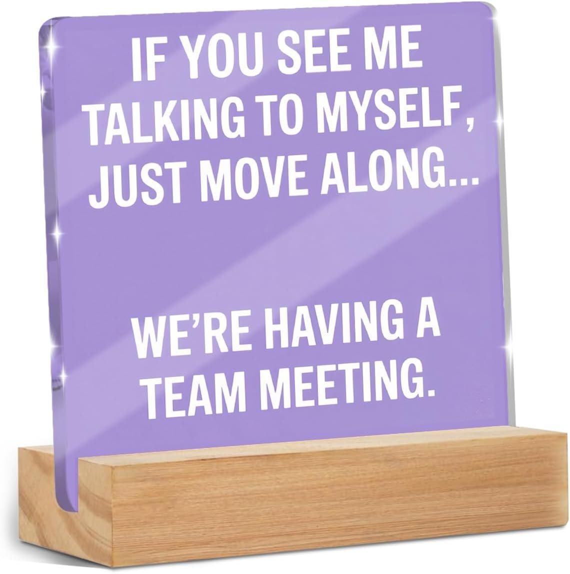 Purple Gifts for Women Acrylic Sign, Purple Desk Accessories Decoration |...