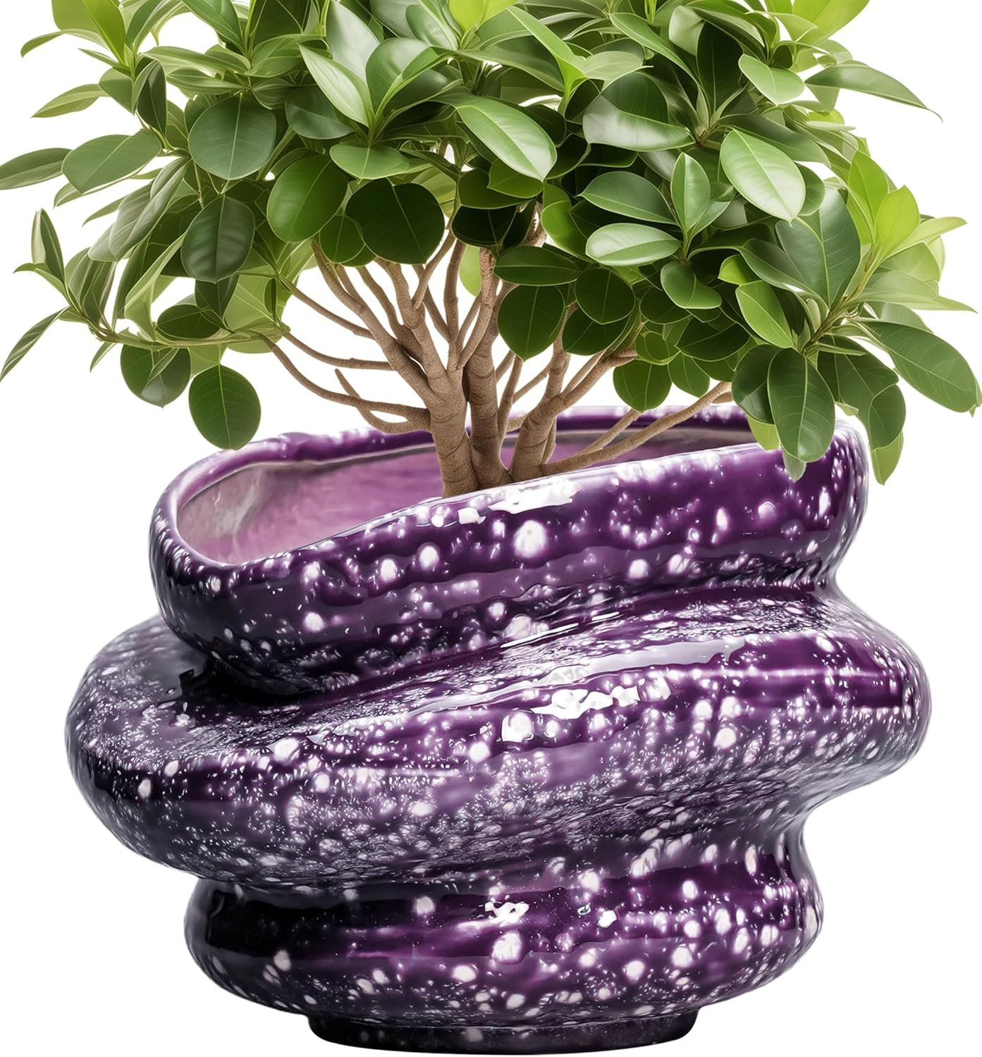 Ceramic Pots for Plants - 10.6 Inch Ceramic Plant Pots Indoor with Drainage...