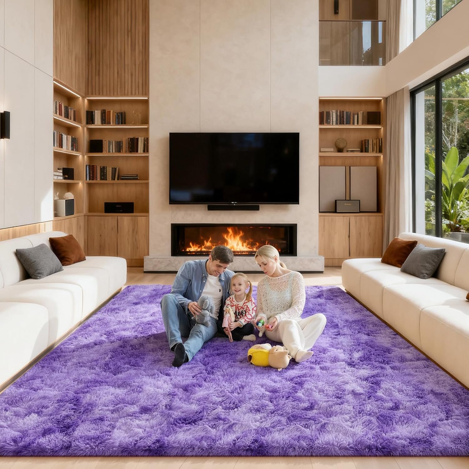 Area Rugs 9x12 Living Room, Large Fluffy Rugs for Bedroom, Fuzzy Shag Soft...