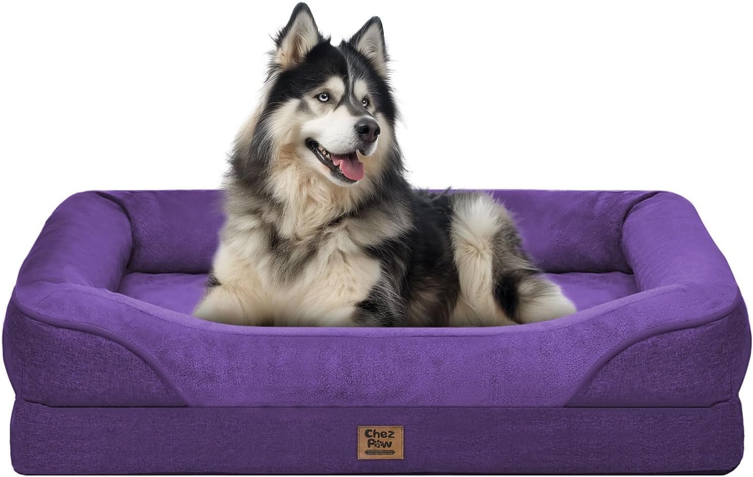 Chez Paw Orthopedic Washable XXL Dog Bed for Extra Large Dogs | Egg Crate Foam,...